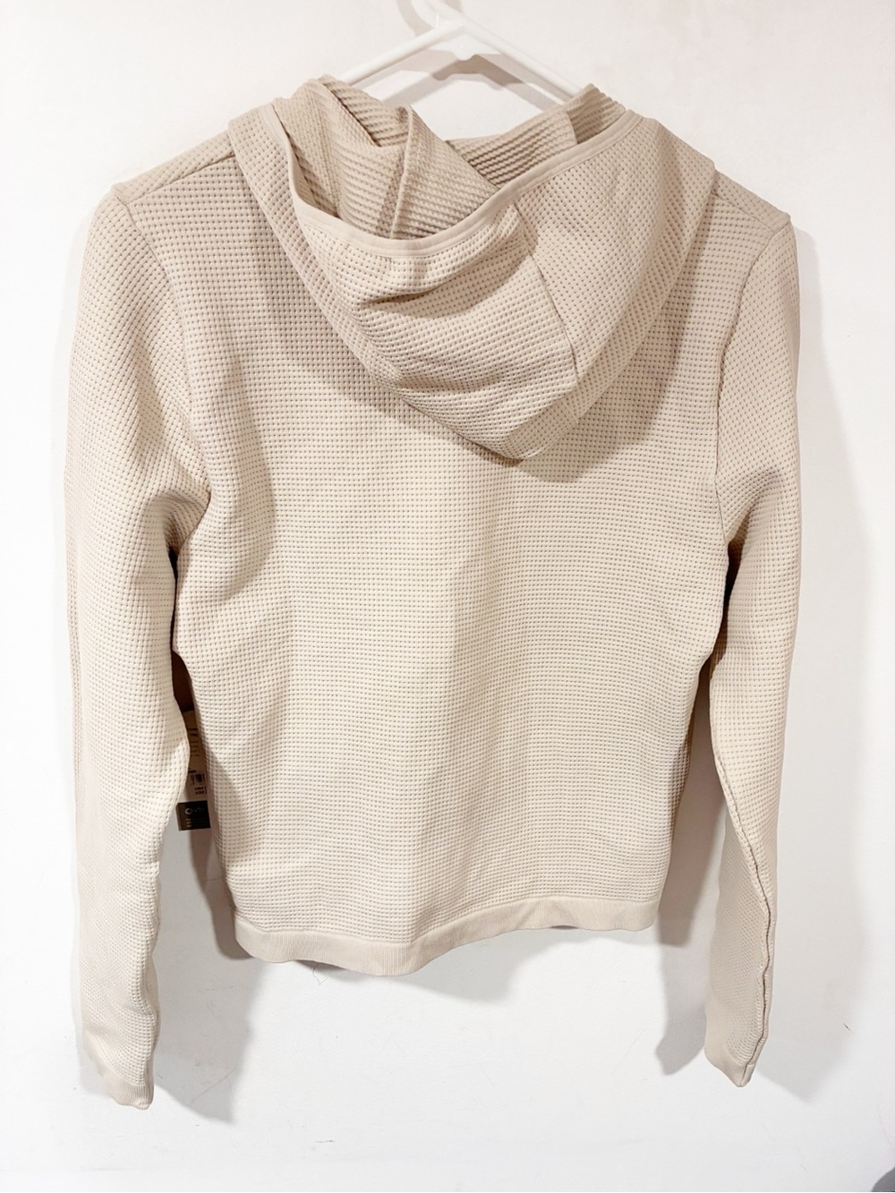 Vuori Waffle Seamless Zip Hoodie Oatmeal Tan Size Large NEW - Picture 5 of 5